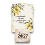 Ξύλινο Ημερολόγιο Τοίχου 2027 Καλλιτεχνικά Καλλιτεχνικά Λεμόνια