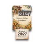 Ξύλινο Ημερολόγιο Τοίχου 2027 Παραδοσιακό Αρχοντικό