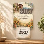 Ξύλινο Ημερολόγιο Τοίχου 2027 Παραδοσιακό Αρχοντικό Ξύλινο Ημερολόγιο Τοίχου 2027 Παραδοσιακό Αρχοντικό