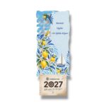 Ξύλινο Ημερολόγιο Τοίχου 2027 Θαλασσινό Άρωμα Λεμονιού